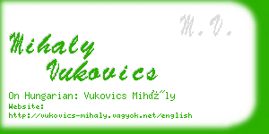 mihaly vukovics business card